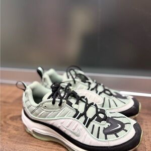Nike Air Max 98 Mint and Black Sneakers